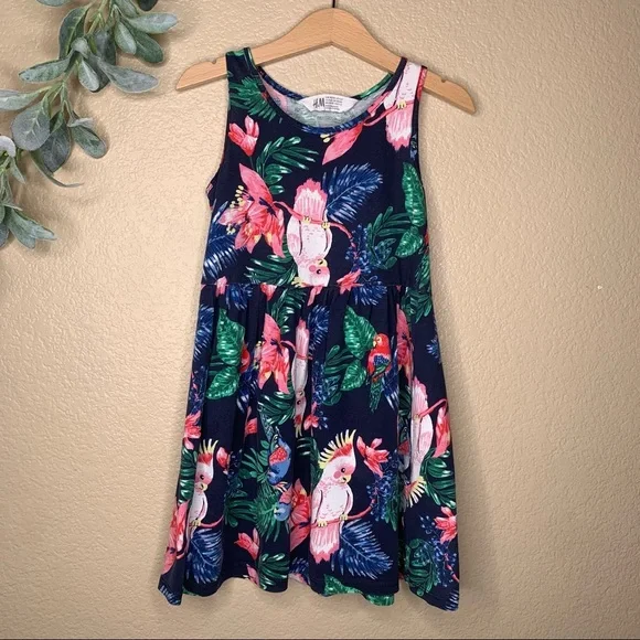 H&M | Dresses | Hm Cotton Dark Blue Cockatoos Tank Dress | Poshmark H&M | Dresses | Hm Cotton Dark Blue Cockatoos Tank Dress | Poshmark